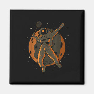 Aimant Badminton Astronaute Espace Extra-atmosphérique Sp