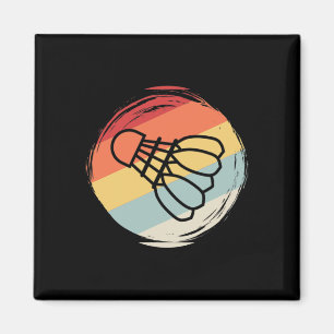 Aimant Badminton Ball Vintage 60s les années 70 Style Des