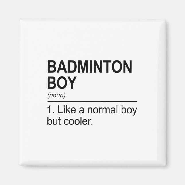 Aimant Badminton Boy Noun Définition Shuttle Badminton Pl (Devant)