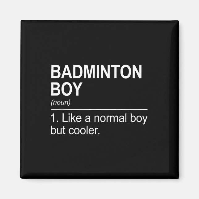 Aimant Badminton Boy Noun Définition Shuttle Badminton Pl (Devant)
