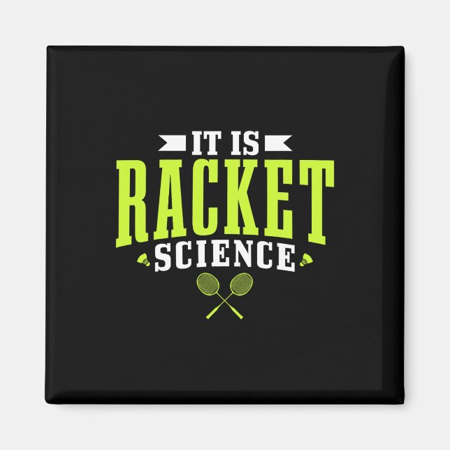 Aimant Badminton C'Est La Science Des Raquettes Hommes Fe (Devant)