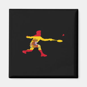 Aimant Badminton Drapeau Espagnol Raquette Volant Hommes