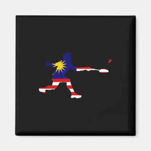 Aimant Badminton Drapeau Malaisien Raquette Volant Hommes