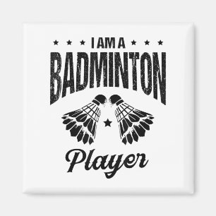Aimant Badminton Est Ma Vie Badminton Player Shuttle