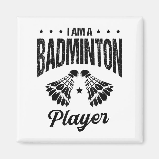 Aimant Badminton Est Ma Vie Badminton Player Shuttle (Devant)
