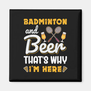 Aimant Badminton Et Bière Navette Amateur De Badminton