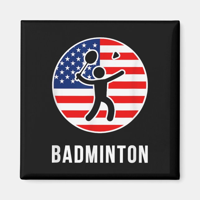 Aimant Badminton États-Unis  (Devant)