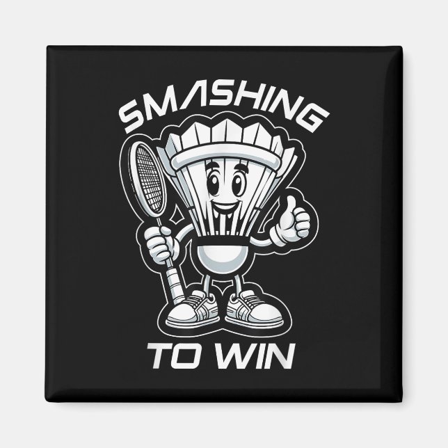 Aimant Badminton Forever Cartoon Shuttle Et Racket Graphe (Devant)