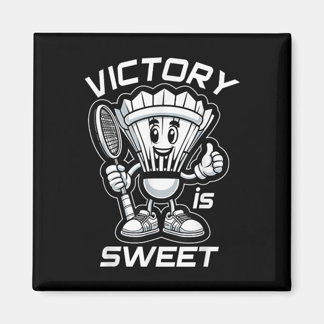 Aimant Badminton Forever Cartoon Shuttle Et Racket Graphe (Devant)