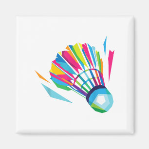 Aimant Badminton Game Shuttle Sport Badminton Pop Art