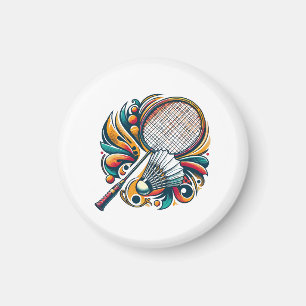 Aimant Badminton Graphic