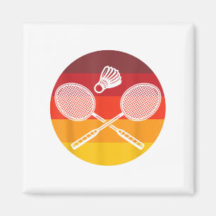 Aimant Badminton Graphic Badminton Player Navette Sports