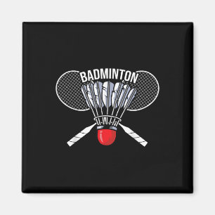Aimant Badminton Graphic Badminton Player Navette Sports