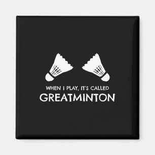 Aimant Badminton Humour Navettes Birdies Sports
