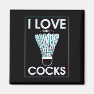 Aimant Badminton I Love S Badminton Joueur Badminton