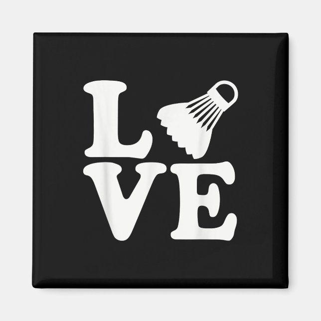 Aimant Badminton Love (Devant)