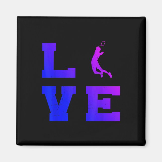 Aimant Badminton Mens Femmes Joueuse Badminton Navette (Devant)