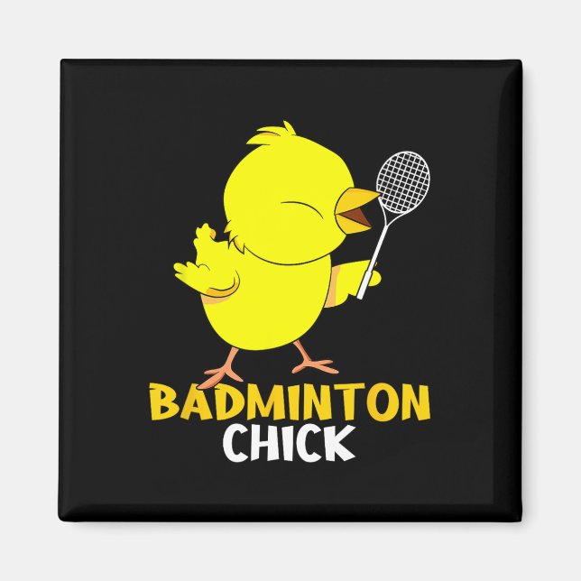Aimant Badminton Poulets de poulet Birdie Femmes Badminto (Devant)