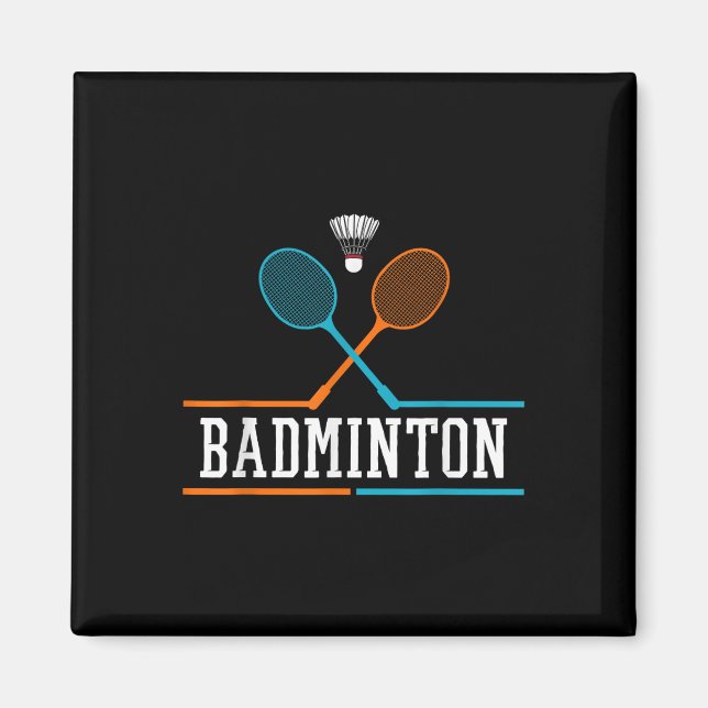 Aimant Badminton Racket Shutt Team Coach Badminton Play (Devant)