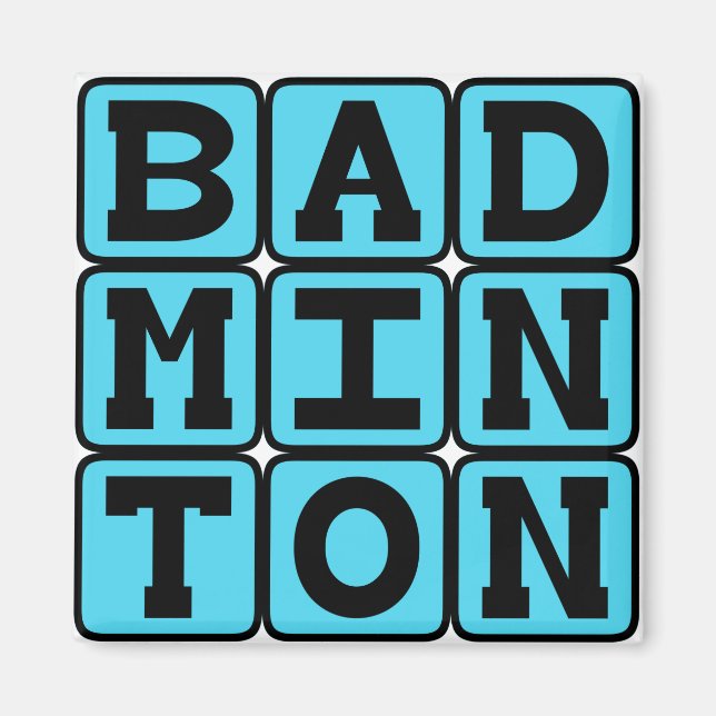 Aimant Badminton, Sport De Raquette (Devant)