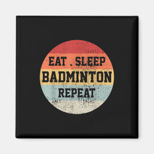 Aimant Badminton Sport Player Retro Vintage Funny Cadeau