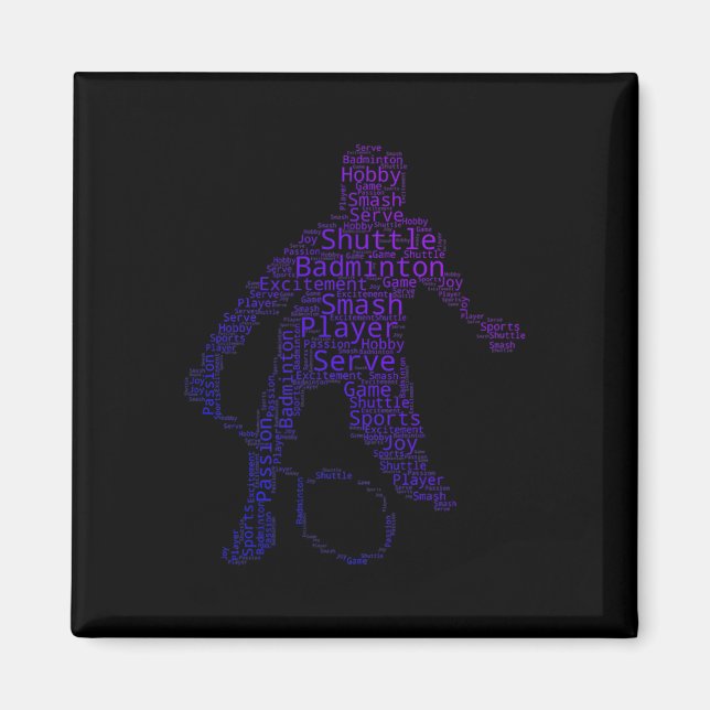 Aimant Badminton Squash Femmes Hommes Volant  (Devant)