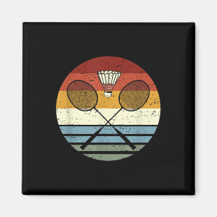 Aimant Badminton - Tenue de sport rétro vintage cool Raqu