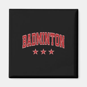 Aimant Badminton Toutes les étoiles rouges Clic Retro Var
