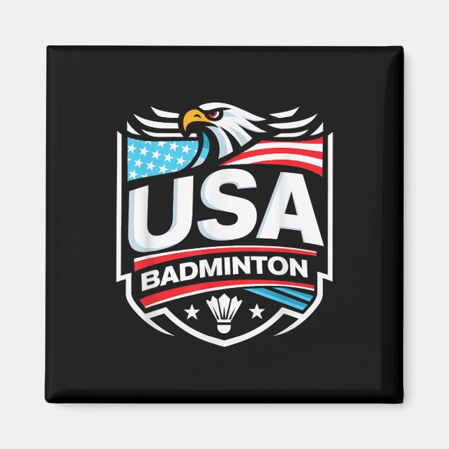 Aimant Badminton Usa  (Devant)