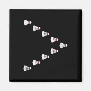 Aimant Badminton - Volants volant en formation en V