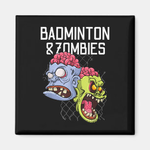 Aimant Badminton Zombies Jeu de sport drôle Raquette Vola