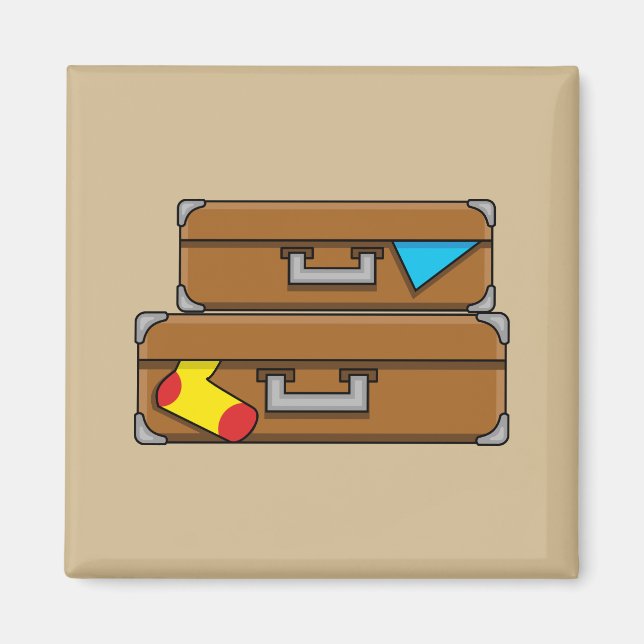 Aimant Bagages de dessin (Devant)