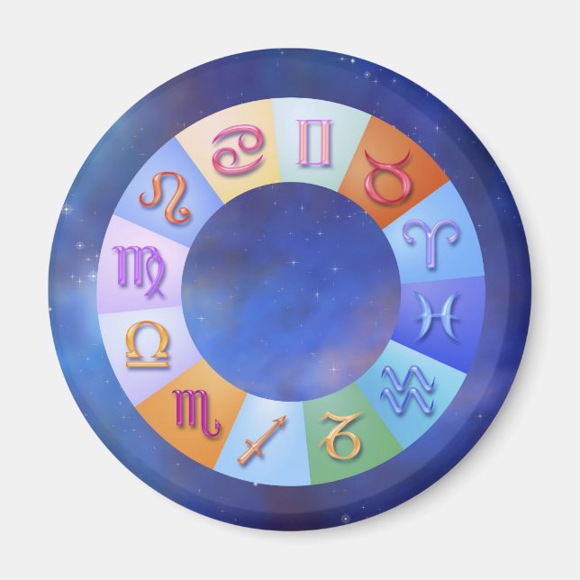 Aimant Bague Zodiac Aqua dans l'espace (Devant)