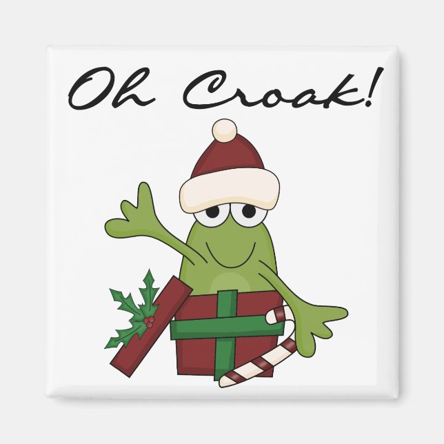 Aimant Bah Humbug Frog T-shirts et cadeaux de Noël (Devant)