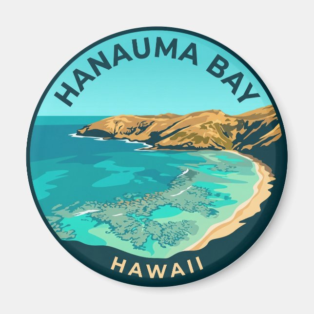 Aimant Baie d'Hanauma Hawaii (Devant)
