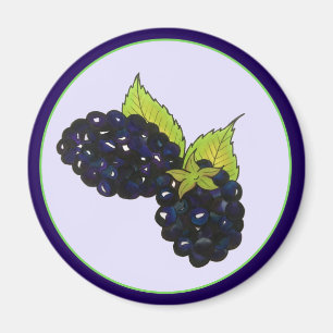 Aimant Baies-mûres d'été Blackberry Berry Berries