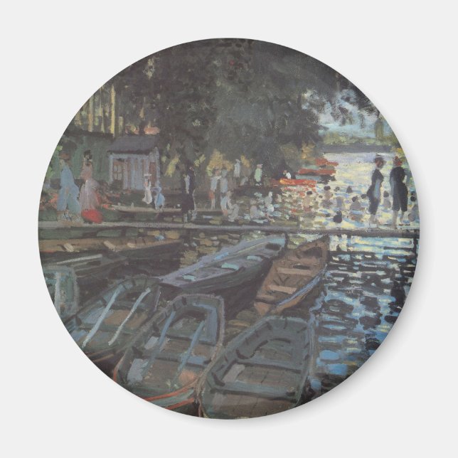 Aimant Baigneurs à La Grenouillère par Claude Monet (Devant)
