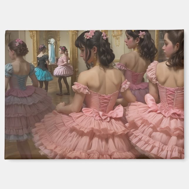 Aimant Bailarinas en una gran sala de estilo rocóco (Recto)