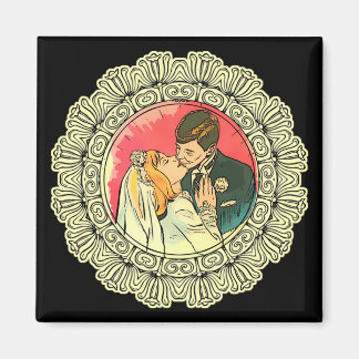 Aimant baiser au mariage