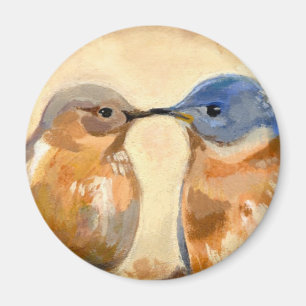 Aimant Baiser d'oiseau bleu