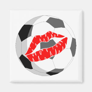 Aimant Baiser du football (rouge)