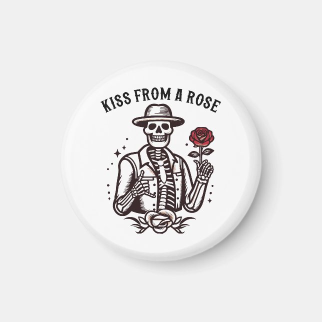 Aimant Baiser d'une rose (Devant)