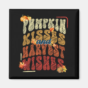 Aimant Baisers citrouilles et souhaits de récolte, automn