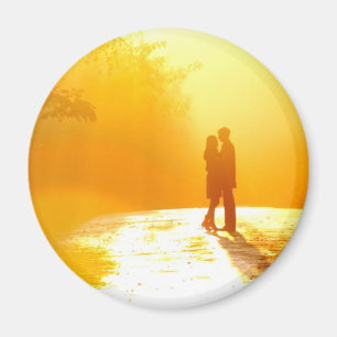 Aimant Baisers des couples à la lumière du soleil