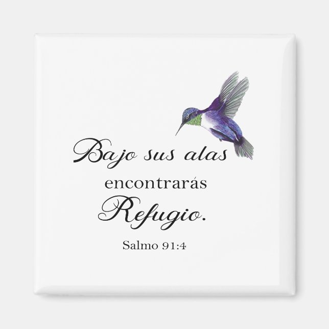 Aimant Bajo sus alas spanish bible verse psalm91 (Devant)