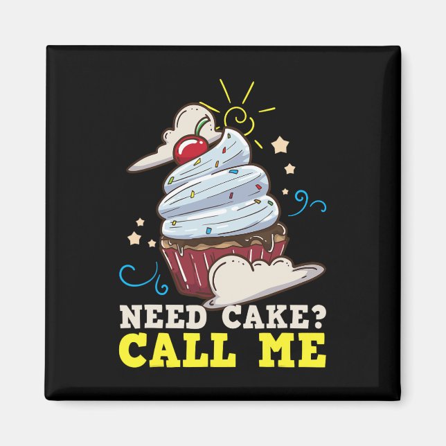 Aimant Baker Baking Cake Cupcake Cadeau (Devant)
