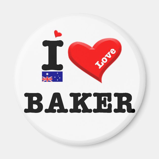 Aimant BAKER - I Love (Devant)
