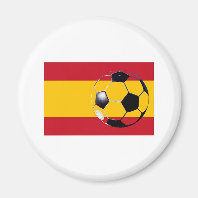 Aimant Bal de football Espagne Drapeau2 Le MUSÉE Zazzle C (Devant)