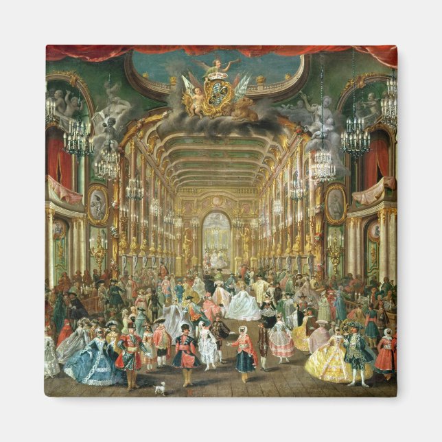Aimant Bal masqué dans le Hoftheater, Bonn, 1754 (Devant)