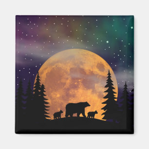 Aimant Balade d'ours - silhouette